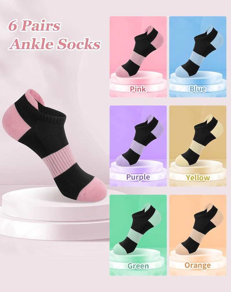 Darller 6 Pairs Ankle Socks for Women - Lightweight Low Cut No Show Casual Cotton Socks Breathable - Image 2
